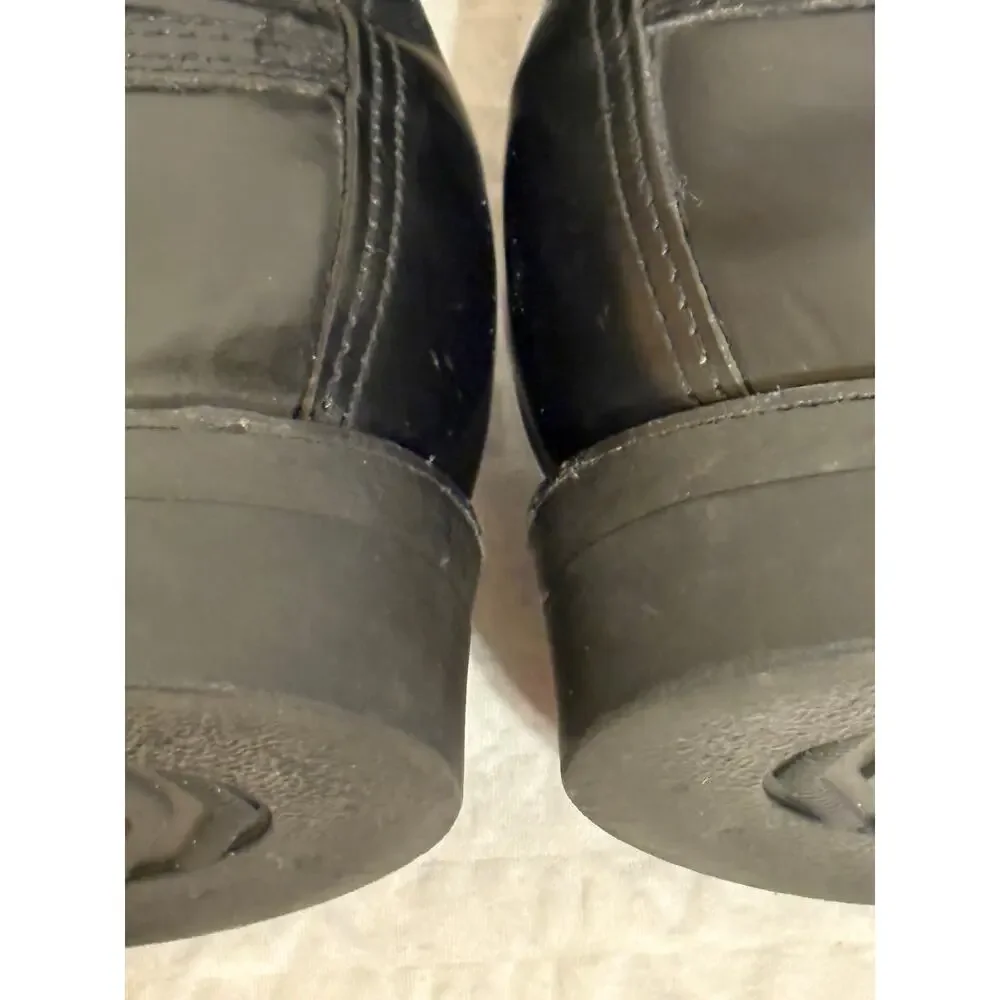 Chippewa USA VTG Steel Toe Black Leather Trooper Tactical Moto Boots Men Size 9C